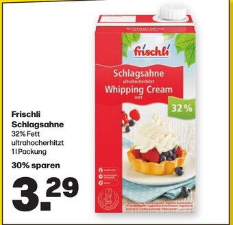 Handelshof Frischli Schlagsahne 1 l Packung Angebot