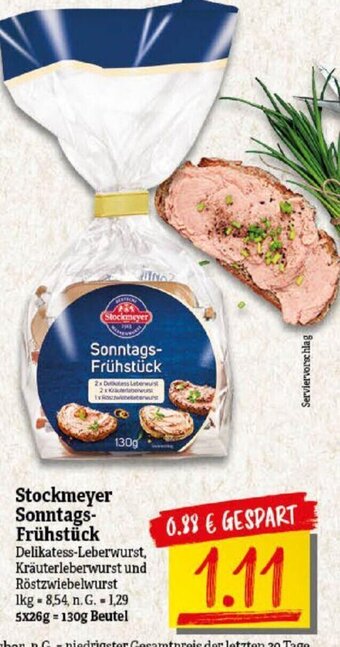 NP Discount Stockmeyer Sonntags-Frühstück 5*26g Angebot