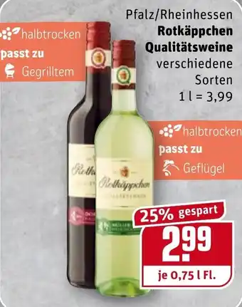 REWE Kaufpark Rotkäppchen Qualitätsweine 0,75L Angebot