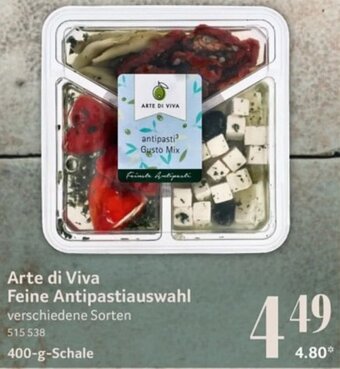 Selgros Arte di Viva Feine Antipastiauswahl 400-g-Schale Angebot