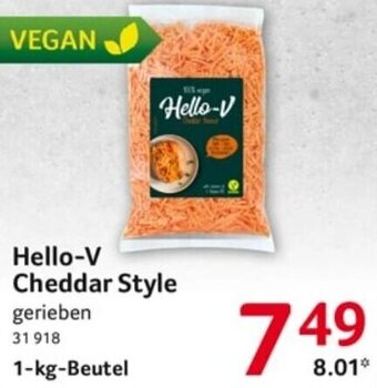 Selgros Hello-V Cheddar Style 1-kg-Beutel Angebot