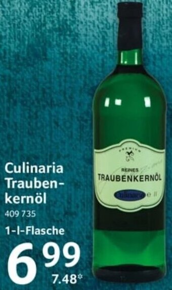 Selgros Culinaria Traubenkernöl 1-L Flasche Angebot