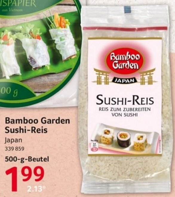 Bamboo Garden SushiReis 500g Beutel Angebot bei Selgros