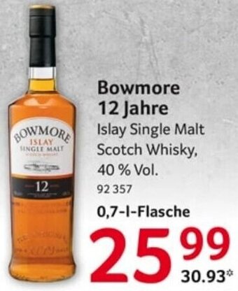 Selgros Bowmore 12 Jahre 0,7-L Flasche Angebot