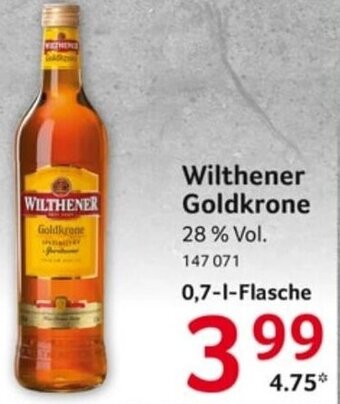 Selgros Wilthener Goldkrone 0,7-L Flasche Angebot