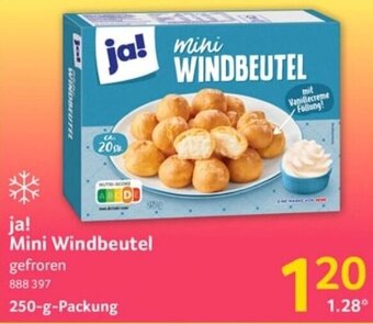 Selgros ja! Mini Windbeutel 250 g Packung Angebot