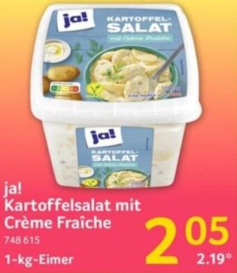 Selgros ja! Kartoffelsalat mit Crème Fraîche 1 kg Eimer Angebot