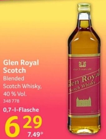 Selgros Glen Royal Scotch 0,7 L Flasche Angebot