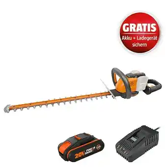 Bauhaus Worx powershare 20v maschinenpaket (akku-heckenschere wg284e.9 + 2ah akku gratis + ladegerät gratis) Angebot