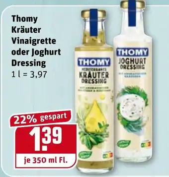 REWE Kaufpark Thomy Kräuter Vinaigrette oder Joghurt Dressing 350ml Angebot