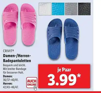 Lidl Damen/Herren Badepantoletten Angebot