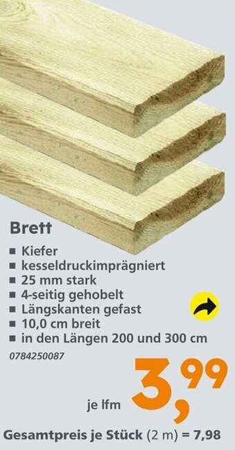Globus Baumarkt Brett Angebot