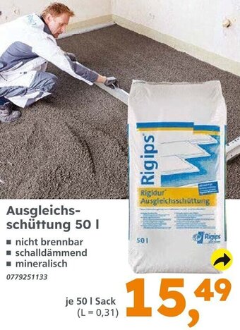 Globus Baumarkt Rigips Ausgleichsschüttung 50 L Angebot