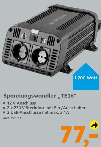 Globus Baumarkt Spannungswandler TE16 Angebot