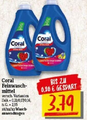 NP Discount Coral Feinwaschmittel versch. Varianten 18/22/23 WA Angebot