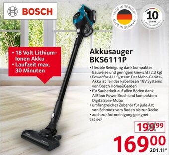 Selgros BOSCH Akkusauger BKS6111P Angebot