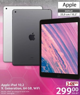 Selgros Apple iPad 10,2 9. Generation, 64 GB, WiFi Angebot