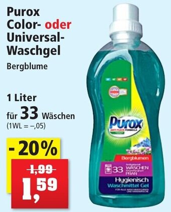 Thomas Philipps Purox Color oder Universal Waschgel 1 Liter Angebot