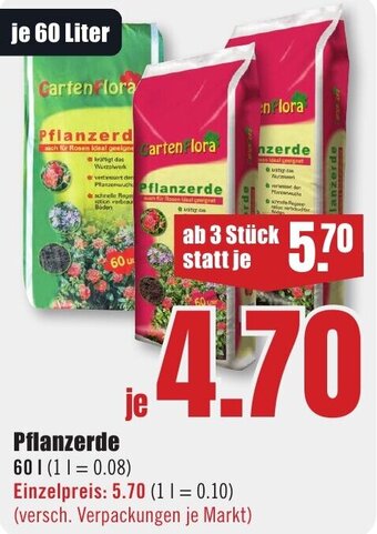 B1 Discount Baumarkt Pflanzerde 60 Liter Angebot