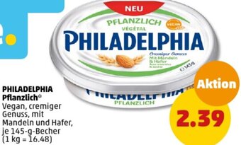 PENNY PHILADELPHIA Pflanzlich 145 g Becher Angebot