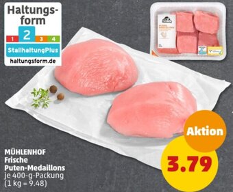 PENNY MÜHLENHOF Frische Puten-Medaillons 400-g Packung Angebot