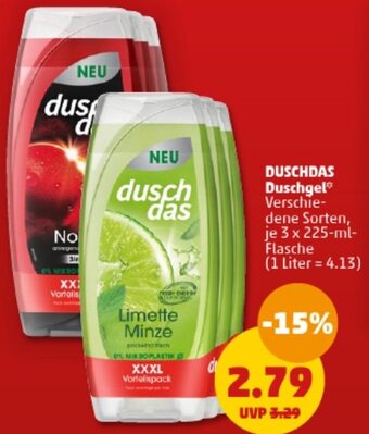 PENNY DUSCHDAS Duschgel 3 x 225 ml Flasche Angebot