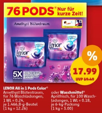 PENNY LENOR All in 1 Pods Colo oder Waschmittel Angebot