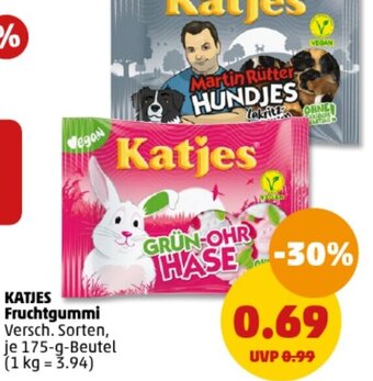 PENNY KATJES Fruchtgummi 175-g-Beutel Angebot