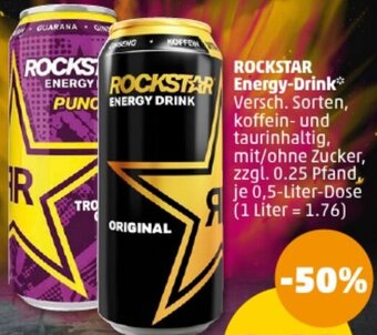 PENNY ROCKSTAR Energy-Drink 0,5 Liter Dose Angebot