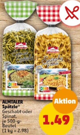 PENNY ALMTALER Spätzle 500-g-Beutel Angebot