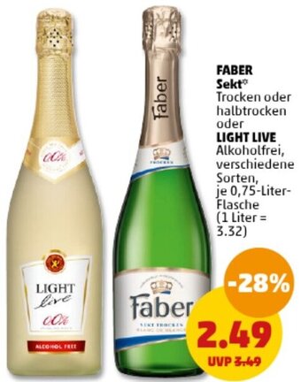 PENNY FABER Sekt oder Light Love 0,75 Liter Flasche Angebot