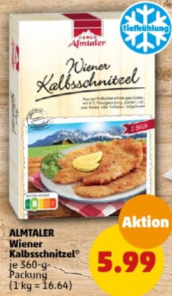 PENNY ALMTALER Wiener Kalbsschnitzel 360 g Packung Angebot