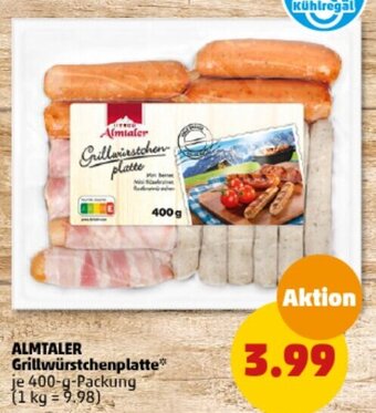 PENNY ALMTALER Grillwürstchenplatte 400 g Packung Angebot