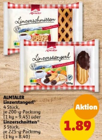 PENNY ALMTALER Linzerstangert 200 g oder Linzerschnitten 225 g Packung Angebot