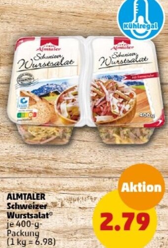 PENNY ALMTALER Schweizer Wurstsalat 400 g Packung Angebot