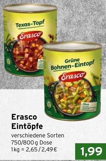 CAP Markt Erasco Eintöpfe 750/800 g Dose Angebot