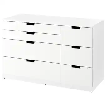 IKEA Nordli kommode mit 7 schubladen, weiß, 120x76 cm Angebot