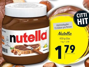 CITTI Markt Nutella 450g Angebot