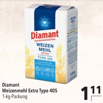 CITTI Markt Diamant Weizenmehl Extra Type 405 1-kg-Packung Angebot