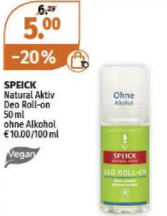 Müller Speick Natural Aktiv Deo Roll on 50ml Angebot