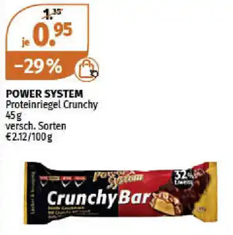 Müller Power System Proteinriegel Crunchy 45g Angebot