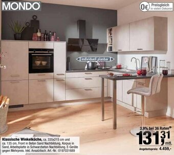 Opti Wohnwelt MONDO Klassische Winkelküche Angebot