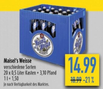 diska Maisel's Weisse 20*500ml Angebot