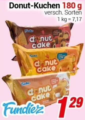 CENTERSHOP Fundiez Donut-Kuchen 180 g Angebot