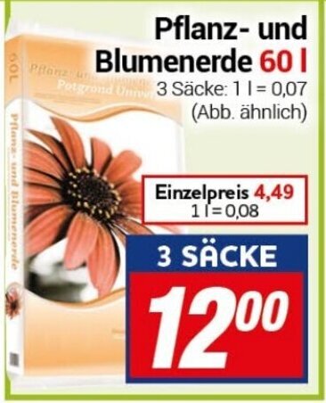Pflanz und Blumenerde 60 L Angebot bei CENTERSHOP