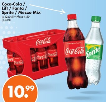 Trink und Spare Coca-Cola / Lift / Fanta / Sprite / Mezzo Mix 12x0,5 L Angebot