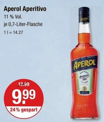 V Markt Aperol Aperitivo je 0,7-Liter-Flasche Angebot