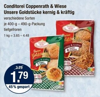 V Markt Conditorei Coppenrath & Wiese Unsere Goldstücke kernig & kräftig je 400-g-490-g-Packung tiefgefroren Angebot