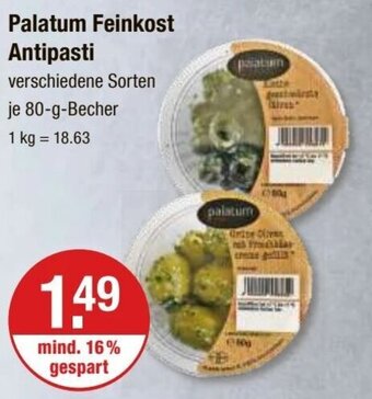 V Markt Palatum Feinkost Antipasti je 80-g-Becher Angebot