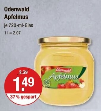 V Markt Odenwald Apfelmus je 720-ml-Glas Angebot